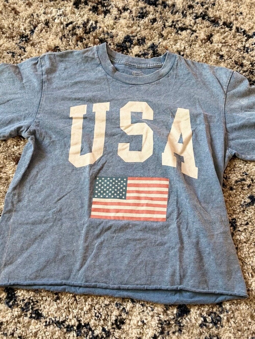 Social Culture USA Flag Graphic Tee Shirt S